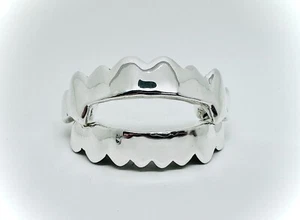 Parrilla de plata esterlina 925 maciza corte espejo hecha a mano personalizada tendencia hombres mujeres - Imagen 1 de 12