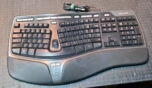 Microsoft Natural Ergonomic Keyboard 4000 V1.0 USB Wired KU-0462 w/ Tilt Plate - Picture 1 of 4