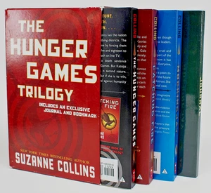 HUNGER GAMES TRILOGY Boxed Set Catching Fire Mockingjay Plus Journal & Bookmark - Picture 1 of 8