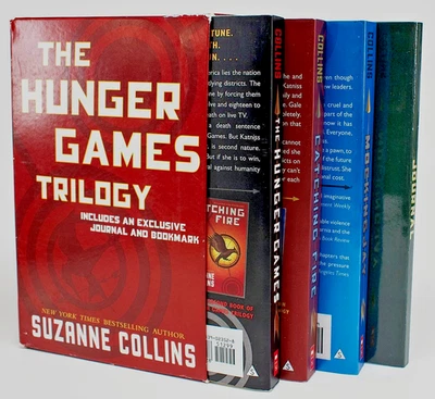 HUNGER GAMES TRILOGY Boxed Set Catching Fire Mockingjay Plus Journal & Bookmark - Image 1 of 4