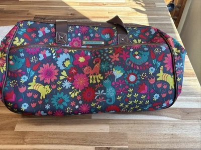 Lily Bloom Playful Cat Pattern 22 Inch Weekender Bag w/ 2-Rolling Wheels - Image 1 of 4