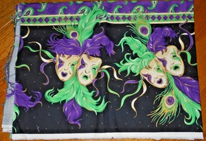 Baumwollstoff Karneval 3 Meter insgesamt, 3 aufeinander abgestimmte Designs Beth Ann Bruske - Bild 1 von 4