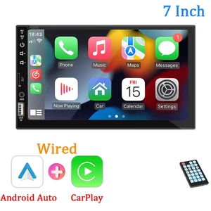 AUTORADIO 7" 1DIN TOUCH HD CARPLAY ANDROID AUTO FM AUX BLUETOOTH MIRRORLINK - Foto 1 di 15