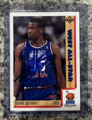 DIKEMBE MUTOMBO 1991-92 Upper Deck Rookie Autographed card TTM /IP signature - Image 1 of 4