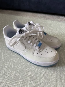 Nike Air Force 1 UV Reactive Trainers. White Purple Yellow - UK 4.5 NEW No Tags - Picture 1 of 13