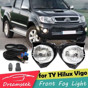 Front Fog Light Kit For Toyota Hilux Vigo MK6 08-10 Bumper Lamp w/ Relay Switch - Picture 1 of 12