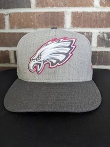 NFL Philadelphia Eagles New Era 59Fifty Sz 7 3/8 Breast Cancer Gray Hat NWOT - Picture 1 of 8