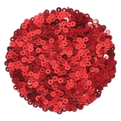 30000Pcs Flat Sequin Paillettes, 4mm/0.16" Round Hole Sequin for DIY, Red Foto 1 de 4