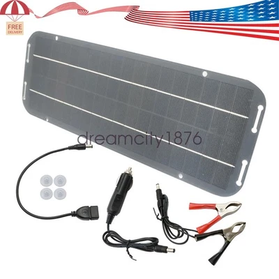 SOILLAR 30W Solar Panel 12V Trickle Charger Battery Charger Kit Maintainer Boat RV Car