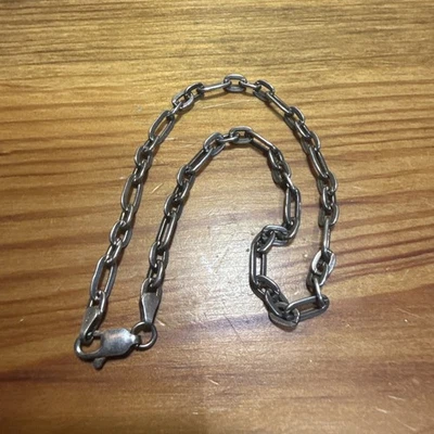 925 Sterling Silver 4mm Anchor Mariner Chain 10" Large Bracelet - Image 1 of 4