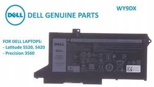 NOWA ORYGINALNA BATERIA DELL Latitude 5520, 5420 Precision 3560 WY9DX - Zdjęcie 1 z 4