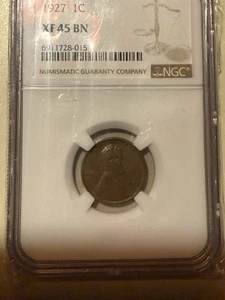 1927 P Lincoln Cent/Penny NGC XF45💥 💥 - Picture 1 of 4