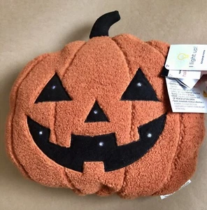 Almohada iluminada Jack-O-Lantern, colección Kirklands Home Halloween - NUEVA - Imagen 1 de 5