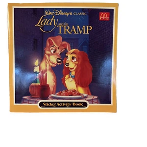 Vtg 1987 McDonald’s Walt Disney's Lady And The Tramp Sticker Activity Book New - Picture 1 of 3
