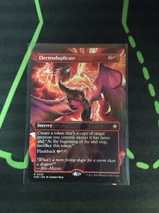 MTG Magic The Gathering Electroduplicate Borderless Red Sorcery Commander - Picture 1 of 1