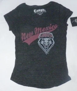 NEU NCAA New Mexico Lobos Mädchen Jugend S 6/8 Tri Mischung T-Shirt Neu mit Etikett R8888 - Bild 1 von 1
