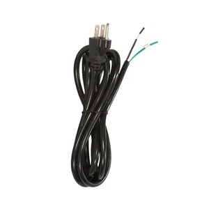 Schwerlast Kabel Set - 3 Zinken geformter Stecker - schwarz - 8 Fuß - SATCO-90-2209 - Bild 1 von 1