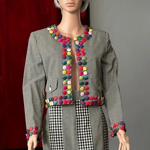 MOSCHINO CHEAP & CHIC skirt suit with multi colored buttons details size 42 - Picture 1 of 24