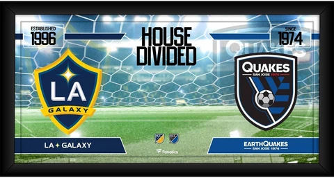 LA Galaxy vs San Jose Earthquakes Framed 10x20 House Divided Collage Cover