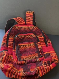 Handarbeit Manta Rucksack Azteken Boho One Size Unisex Stoff Südwesten Peru - Bild 1 von 9