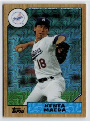 2017 Topps Silver Pack 1987 Design Chrome - #87-KM Kenta Maeda Dodgers - Image 1 of 3