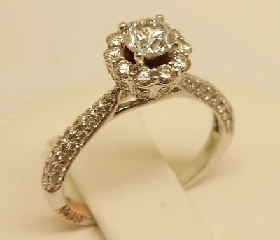 Certificado GSI $3,800. Anillo de compromiso de diamantes PNINA TORNAI ONE de 1,34 quilates de oro blanco de 14 quilates Foto 1 de 4