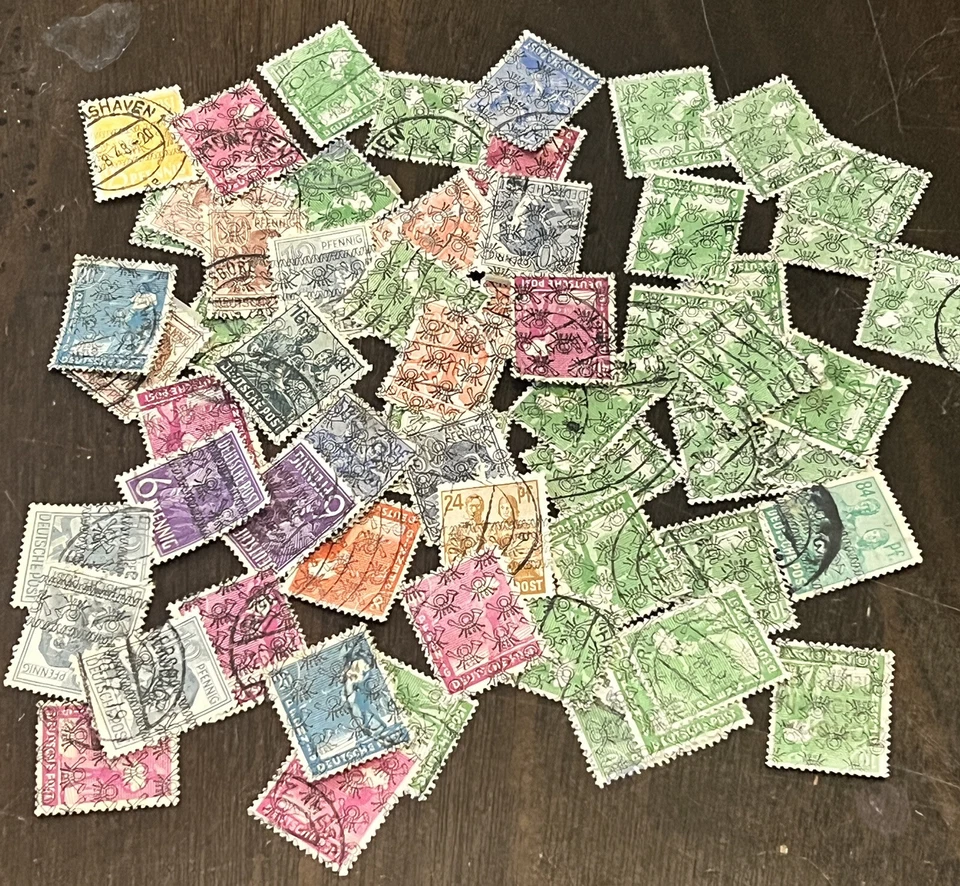 1940’s ALLIED OCCUPIED GERMANY STAMPS LOT WITH POST HORN OVERPRINTS - Image 1 of 4