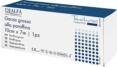 DEALFA Touchmed Medicazione sterile Garza Grassa alla Paraffina (cm 10x7mt) 1 pz