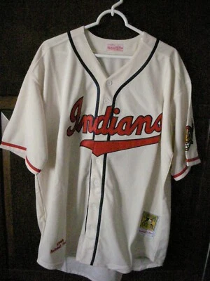 NUEVO SIN ETIQUETAS, HOMBRE XL, CAMISETA DE LOS INDIOS CLEVELAND, CARTERA PAIGE, 1948, M&N Foto 1 de 4