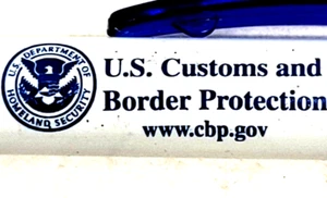 US Customs and Border Protection Advertising 5 5/8" Collector Pen White/Blue - Picture 1 of 3