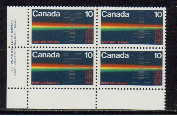 1973 Canada SC# 613 LL - R.C.M.P. Centenary - Plate Block M-NH Lot # 2516 - Image 1 of 1