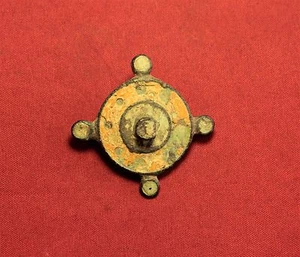 Ancient Roman Enamelled Disc Fibula or Brooch, 2. Century - Picture 1 of 2