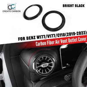 2pcs Dry Carbon Fiber Air Vent Outlet Cover For Benz W177/V177/C118 2019-2023 - Imagen 1 de 8