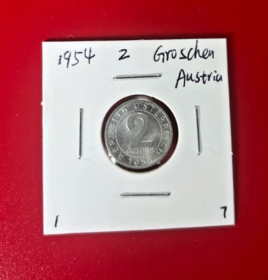 1954 2 GROSCHEN AUSTRIA COIN - NICE WORLD COIN !!! - Image 1 of 2