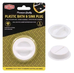 Plug 40mm suitable for Standard Bath Sink Innovative Design Squeeze and Lift - Bild 1 von 1