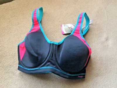 Sujetador deportivo Freya 30DDD negro activo sónico moldeado bajo alambre estilo 4892 nuevo con etiquetas Foto 1 de 4