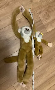 wild republic stuffed hanging monkey plush and baby - Picture 1 of 4