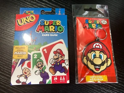 UNO Super Mario by Mattel - Nintendo Family Card Game + Keyring Brand New - Image 1 of 4