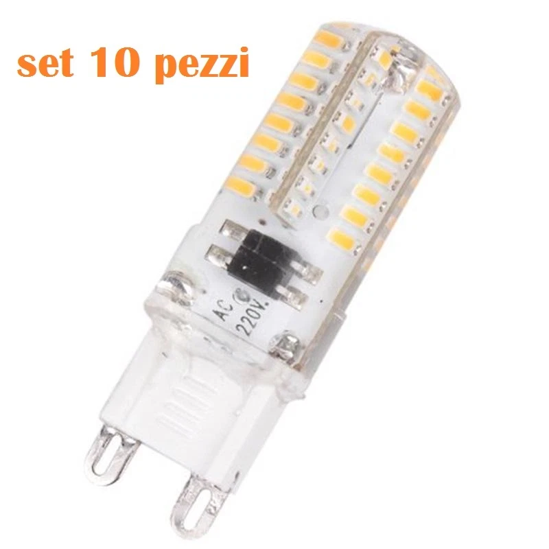 Set 10 Pezzi Lampadina Faretto Led G9 3W Lampada Lampadina 64 LED SMD3014 hsb - Immagine 1 di 1