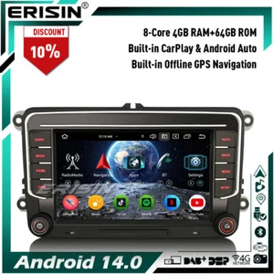 Android 14 DAB+ 64GB Autoradio per VW Passat Polo Golf V VI Tiguan T5 Caddy Seat - Imagen 1 de 24