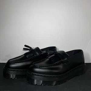 Dr Martens Vegan Adrian Quad Mono Black Loafers Womens Shoes Size 7 NEW* - Picture 1 of 5