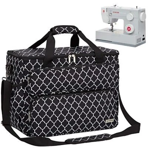 Sewing Machine Carrying Case, Universal Travel Tote Bag with Shoulder Strap f... - Picture 1 of 7