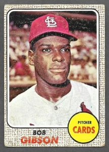 1968 Topps #100 Bob Gibson Cardinals ottimo riempimento - Foto 1 di 2