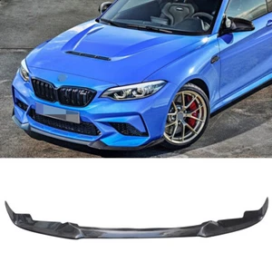 Carbon Fiber CS Style Front Bumper Lip Spoiler For BMW F87 M2C Coupe 2018-2020 - Picture 1 of 9