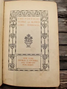 The Poetical Works Of Tennyson 1900 Thomas Y Crowell Padded Leather Gold Gilted - Picture 1 of 13