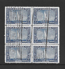 CANADA SCOTT 216 USED BLOCK/6 - 1935 13c DK BLUE ISSUE - ROYAL YACHT BRITANNICA