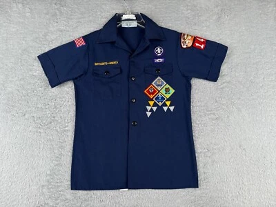 Boy Scouts of America Official Shirt Youth Medium Blue Short Sleeve Utah EUC - Image 1 of 4