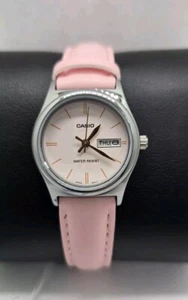 CASIO LTP-V006L-4B Pink Dial Pink Leather Ladies Watch - Picture 1 of 16