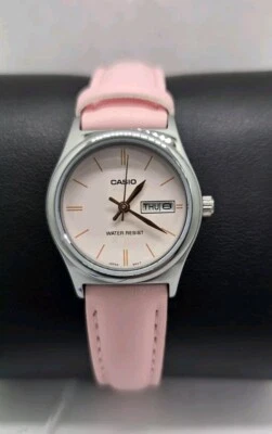 CASIO LTP-V006L-4B Pink Dial Pink Leather Ladies Watch - Image 1 of 4