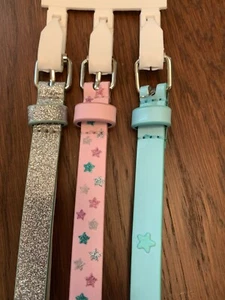 Girl's Cat & Jack Cat and Jack 3 Pack Belts Stars NWT XL - Picture 1 of 4